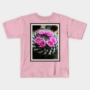 Purple Cactus Flowers Kids T-Shirt